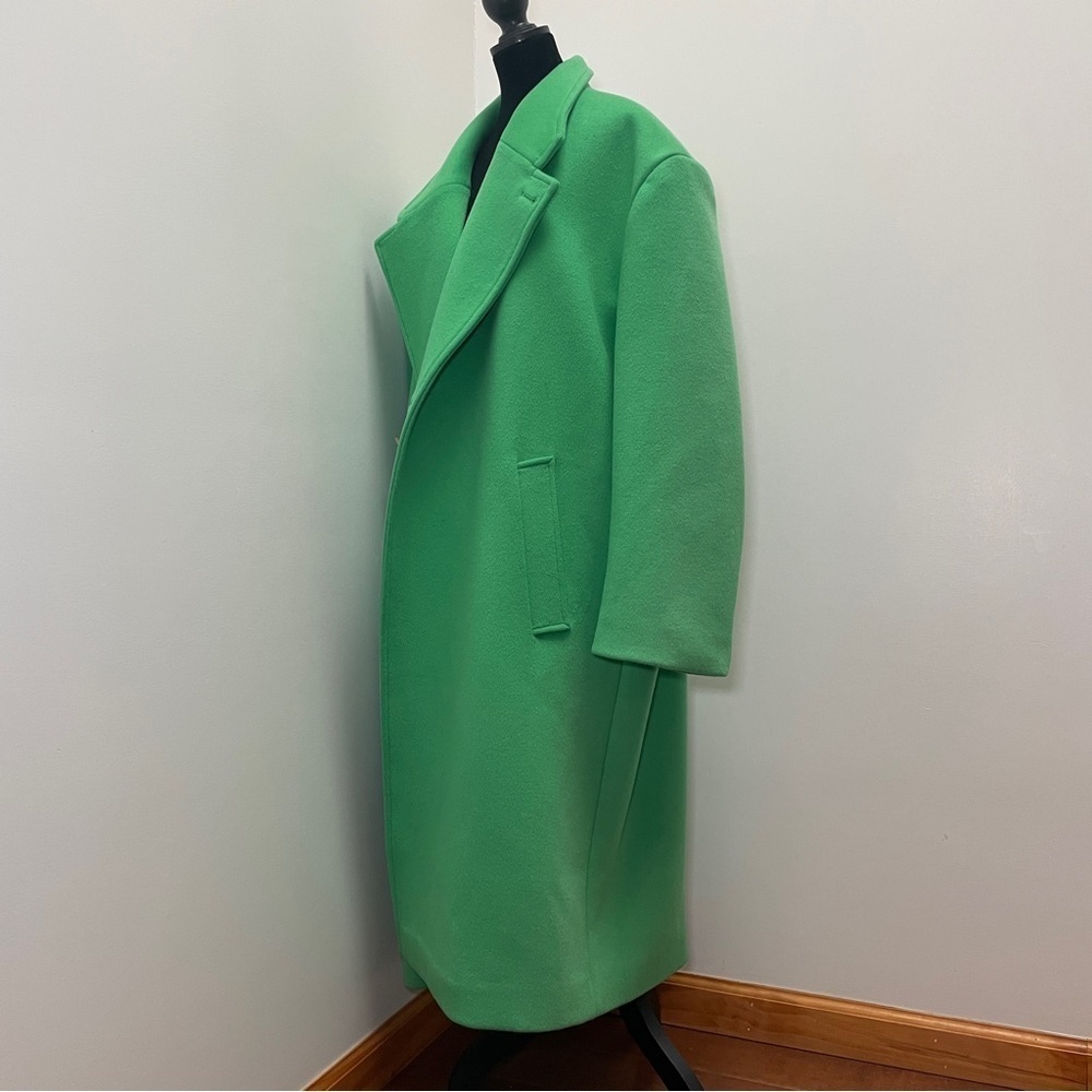 Blanca- The Adeline Coat Green Size Large Oversized Wool Winter Staple Fashion - Picture 8 of 15